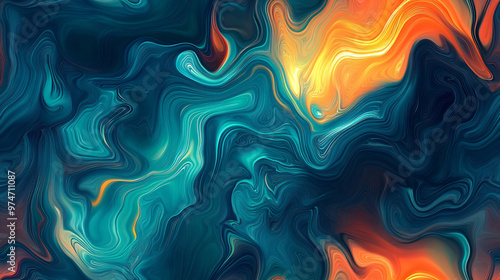 Abstract Swirling Liquid Marble Texture