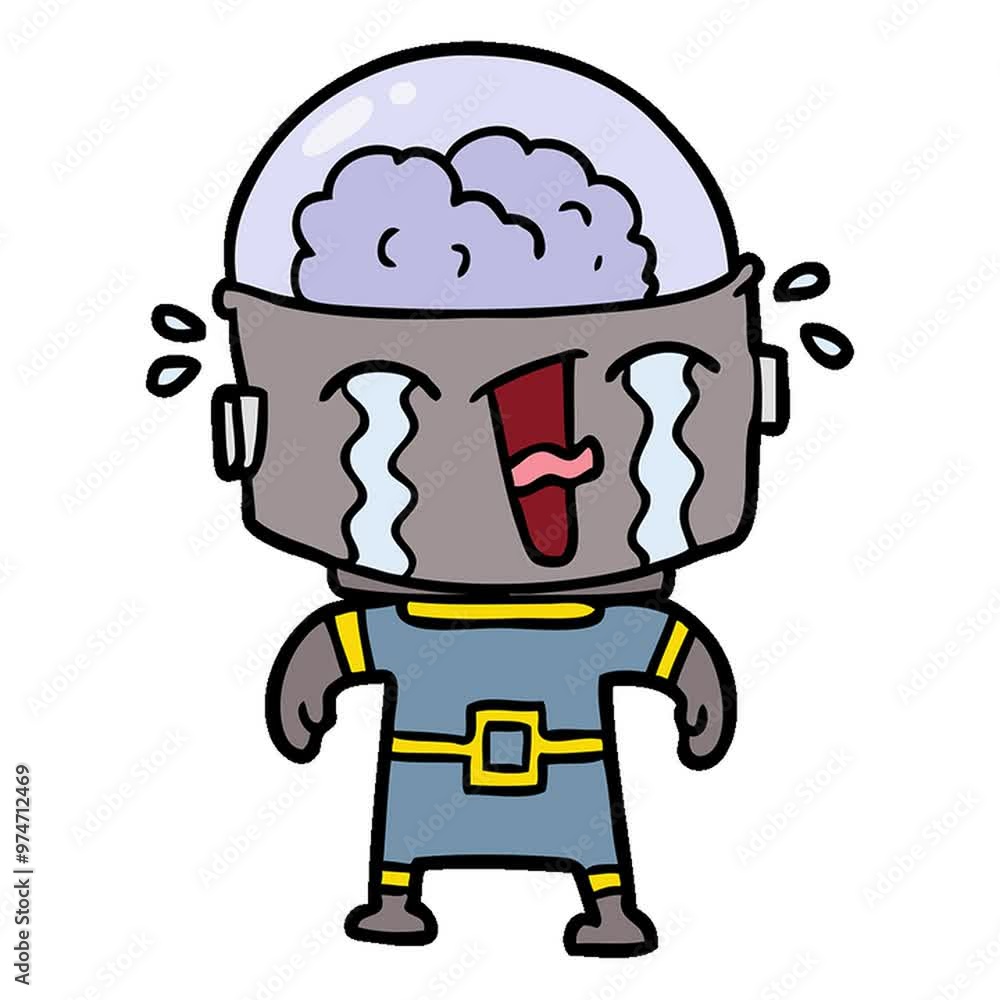 cartoon crying robot cartoon crying robot