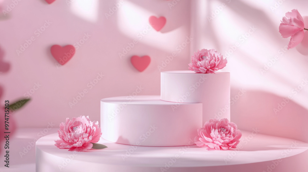 Pink Podium Flowers. Pink Podium Flowers.