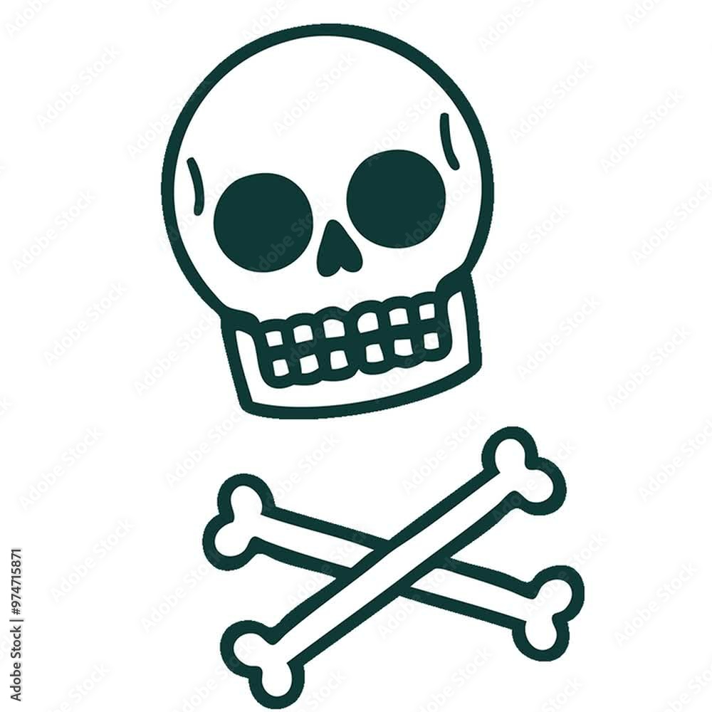 iconic tattoo style image of a skull iconic tattoo style image of a skull