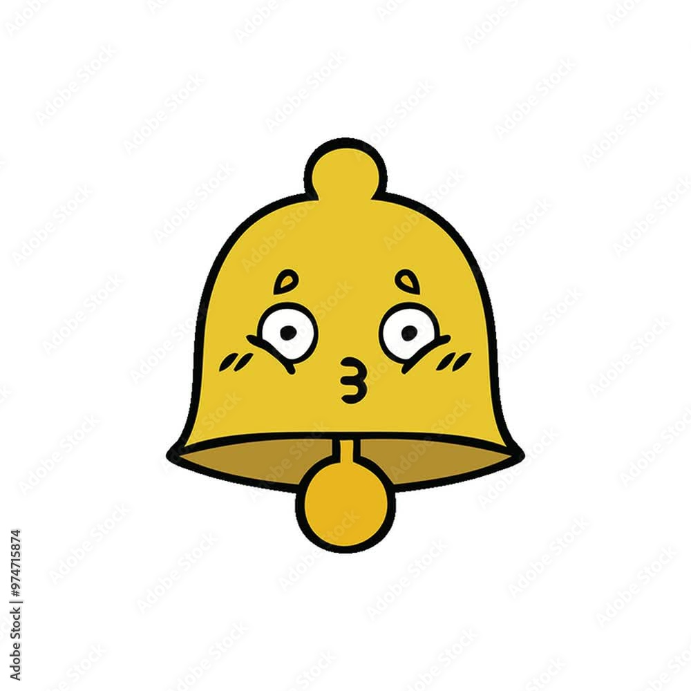cute cartoon of a bell cute cartoon of a bell