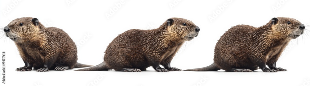 Beaver isolated on white background Beaver isolated on white background