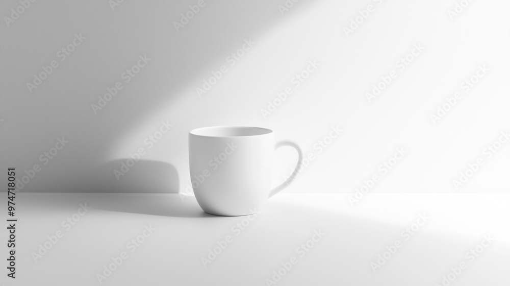 Minimalist Coffee Cup on Clean White Background Minimalist Coffee Cup on Clean White Background