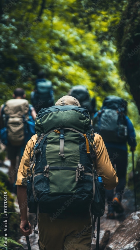 Packs – Hikers Wearing Backpacks Climbing Rugged Terrain Symbolizing Adventure and Endurance Packs – Hikers Wearing Backpacks Climbing Rugged Terrain Symbolizing Adventure and Endurance