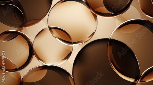 Abstract background with overlapping circles in shades of brown.