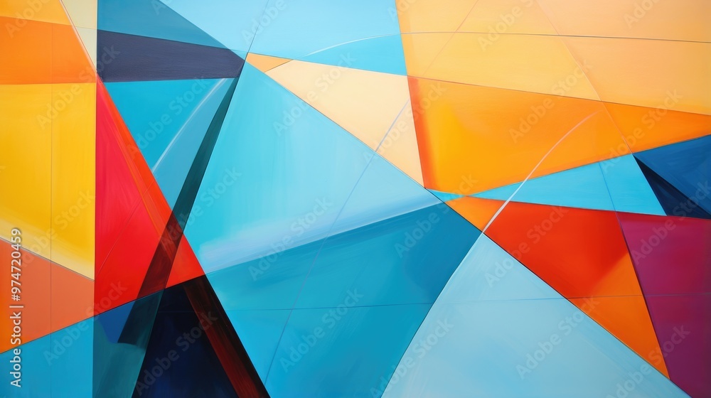 A vibrant abstract geometric pattern with bold colors and sharp lines. A vibrant abstract geometric pattern with bold colors and sharp lines.