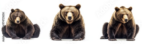 Wallpaper Mural Bear isolated on white background Torontodigital.ca