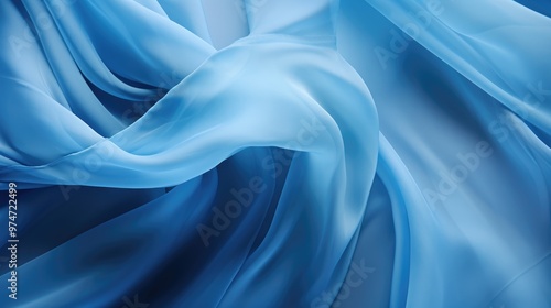 Wallpaper Mural A soft, flowing blue fabric creates a beautiful abstract background. Torontodigital.ca