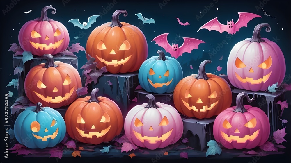 halloween background with pumpkins halloween background with pumpkins