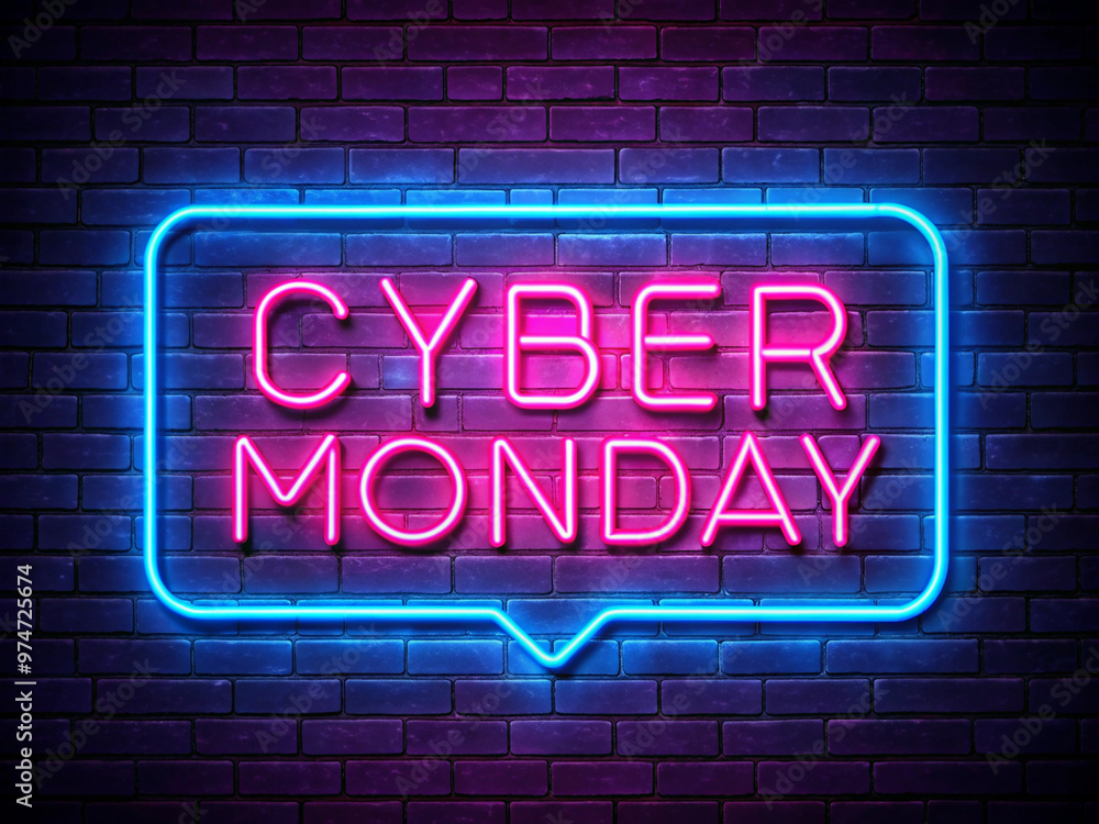 Obraz premium Cyber monday text effects . generative ai