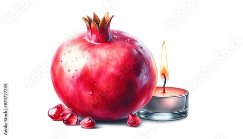 Pomegranates in Iranian Yalda Tradition - Celebrating the Longest Night of the Year in the Shamsi Calendar photo