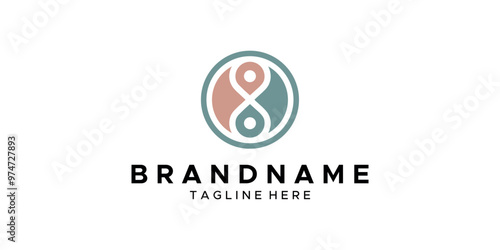 an infinity themed graphic image, on a white background. vector graphic base.