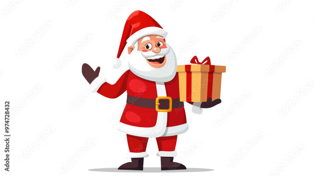 Santa Claus holding gift bag, Christmas elements on transparent Santa Claus holding gift bag, Christmas elements on transparent