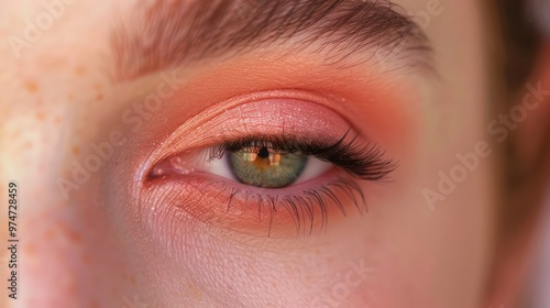 Close-up of a Woman's Eye with Makeup