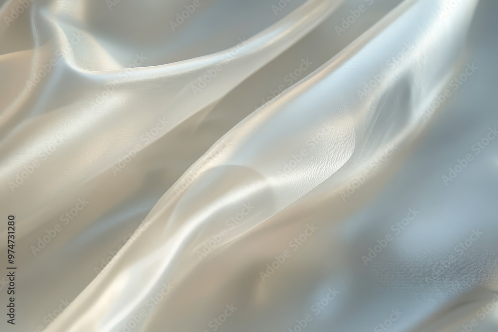 Obraz premium White Silk Fabric Draped Abstract Background.