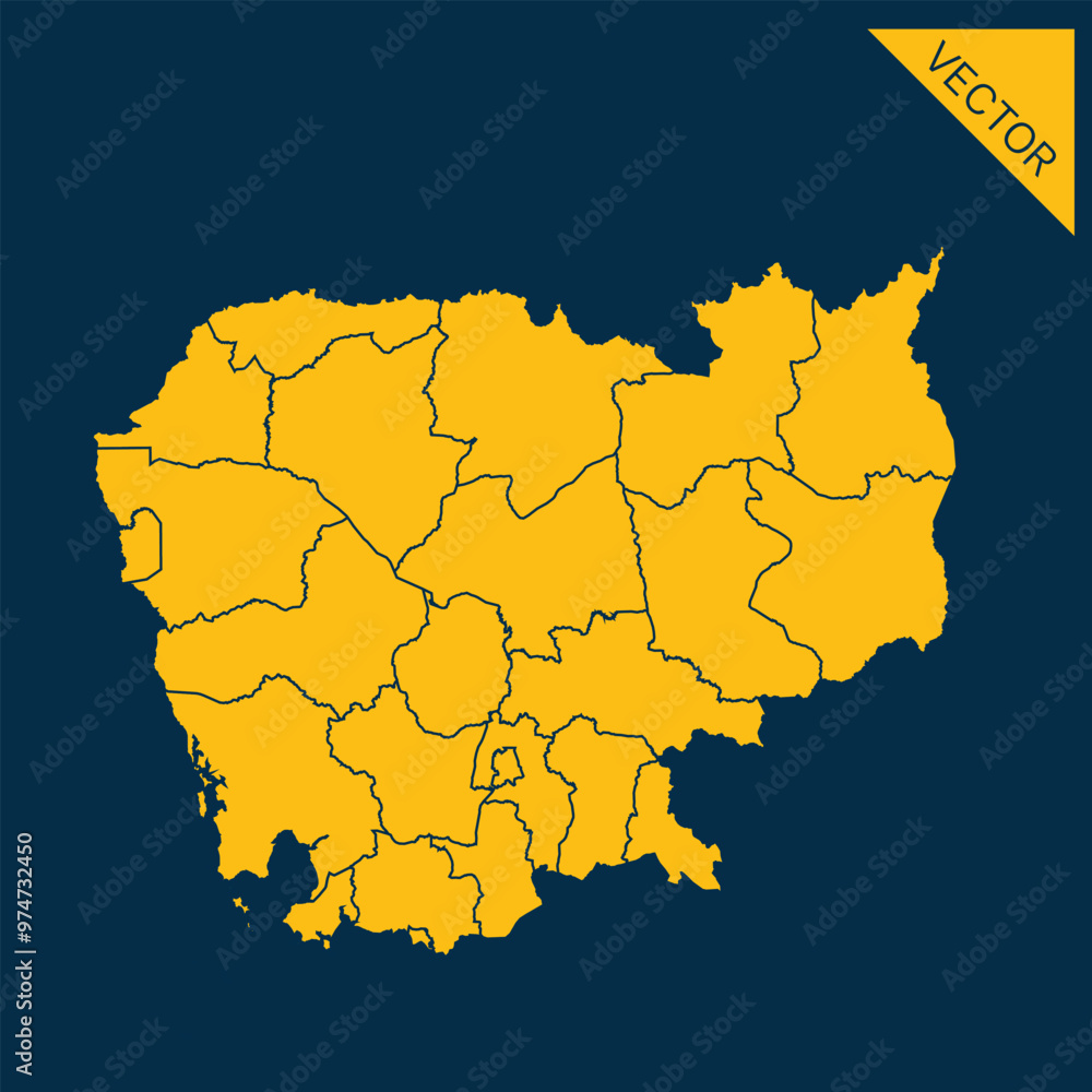 Obraz premium Cambodia map