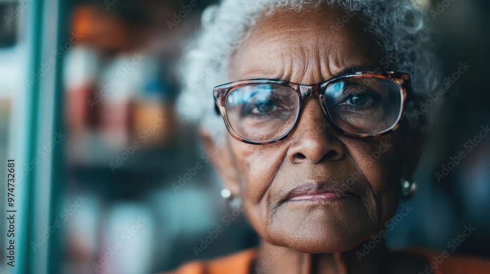 A close-up image of an elderly woman with curly silvery hair, wearing glasses, captured in a setting that appears to be a cozy indoor environment. A close-up image of an elderly woman with curly silvery hair, wearing glasses, captured in a setting that appears to be a cozy indoor environment.