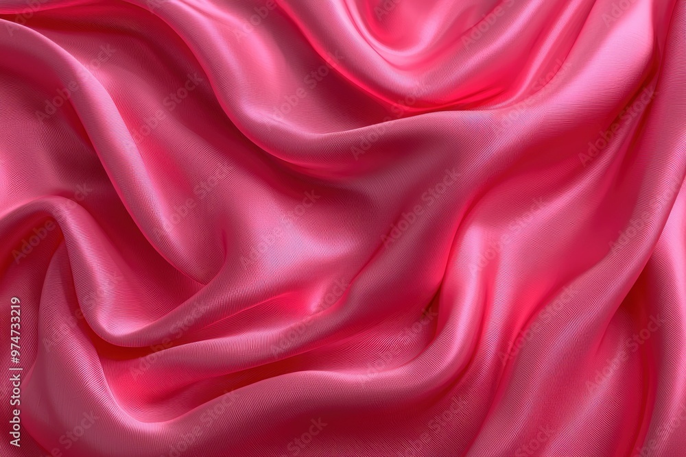 Abstract Draped Pink Fabric with a Shiny Texture Abstract Draped Pink Fabric with a Shiny Texture