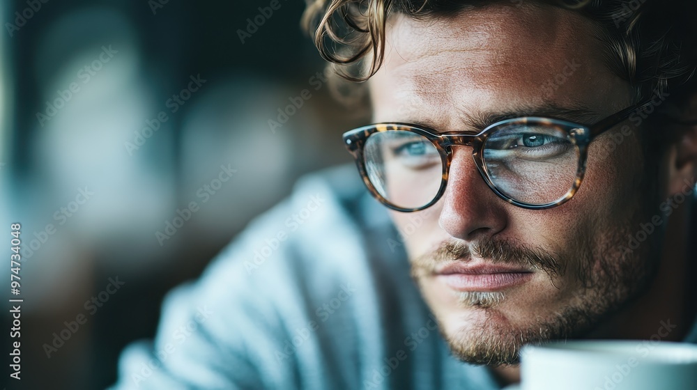 A young man with glasses is deep in thought, captured in a moment of reflection with soft indoor lighting creating a focused, introspective, and calm atmosphere. A young man with glasses is deep in thought, captured in a moment of reflection with soft indoor lighting creating a focused, introspective, and calm atmosphere.
