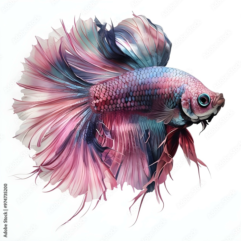 Fototapeta premium A modern line art drawing of two koi fish, specifically of the Kohaku variety, symbolizing yin and yang
