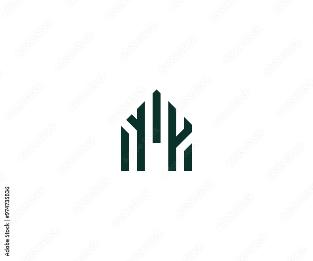 Modern & Minimalist Home Wood Icon For Logo Design Modern & Minimalist Home Wood Icon For Logo Design