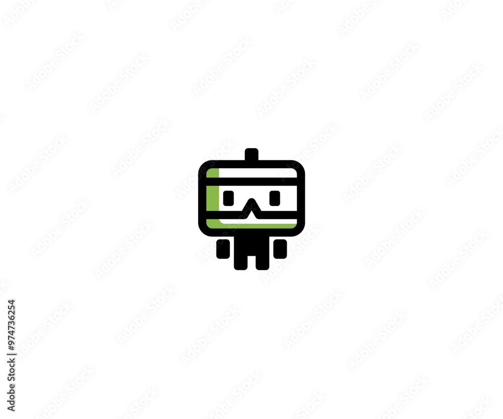 Modern & Minimalist Robot Icon For Logo Design Modern & Minimalist Robot Icon For Logo Design
