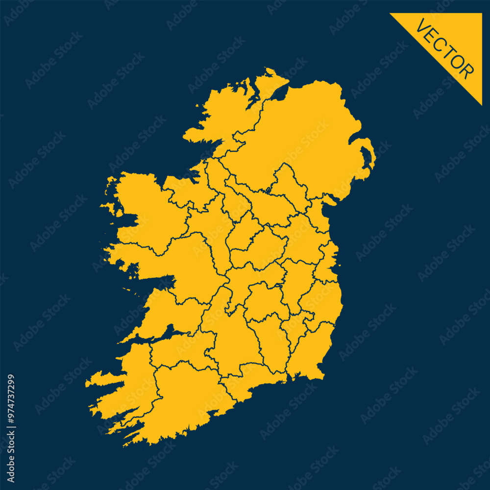 Obraz premium Ireland map