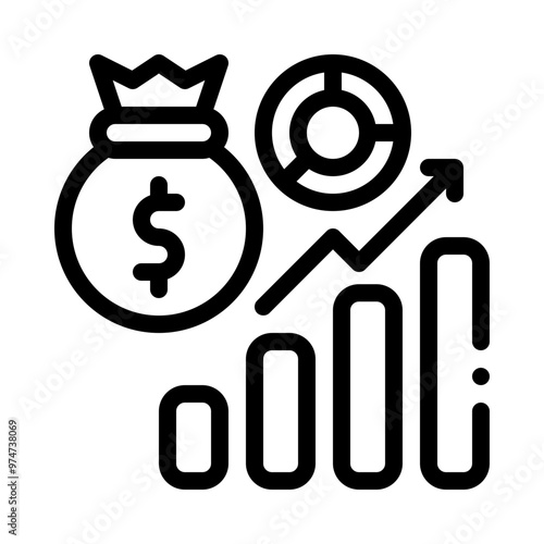investment platforms line icon