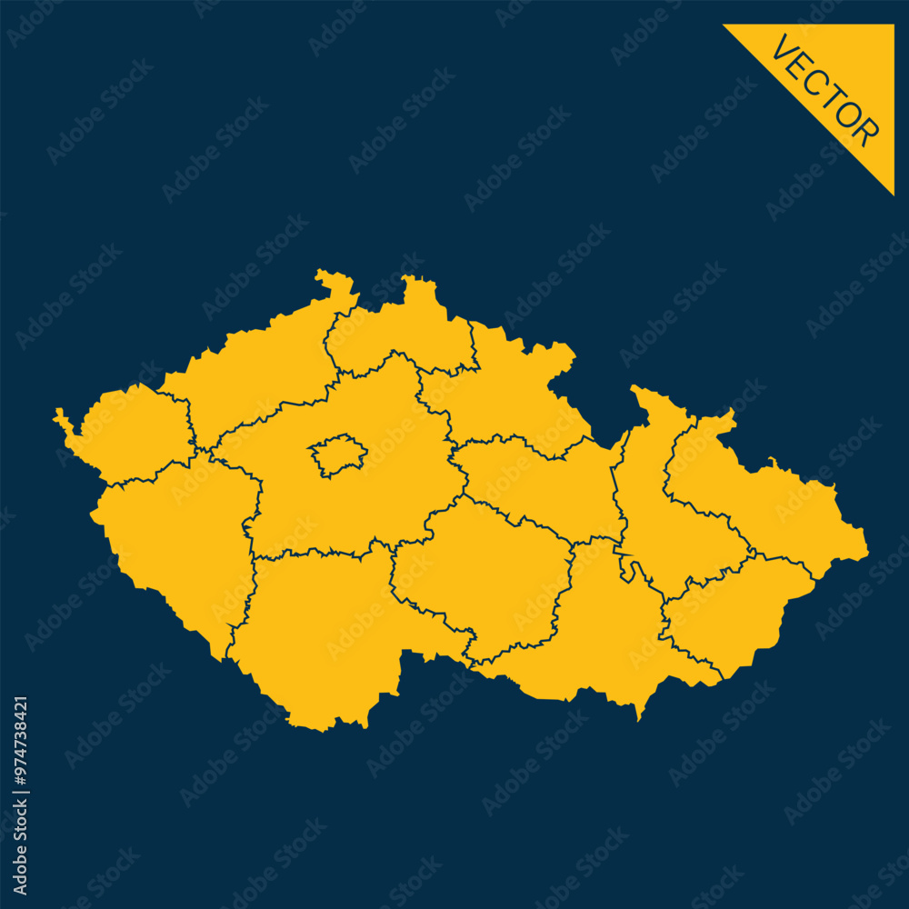 Obraz premium Czech Republic map