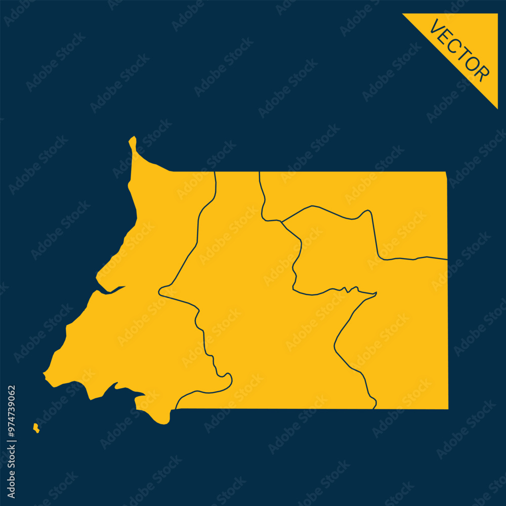 Obraz premium Equatorial Guinea map