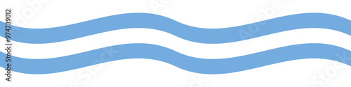 Argentina Flag Wave Banner Background. Waving Argentine Flag. Colors of Argentina Flag Decoration. Vector Illustration.