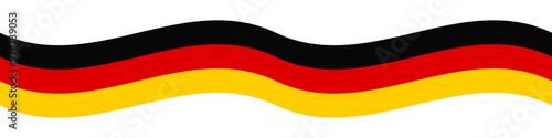 german Flag Wave Banner Background. Waving germany Flag. Colors of germany Flag Decoration. Vector Illustration.