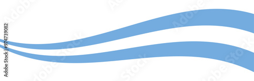 Argentina Flag Wave Banner Background. Waving Argentine Flag. Colors of Argentina Flag Decoration. Vector Illustration.