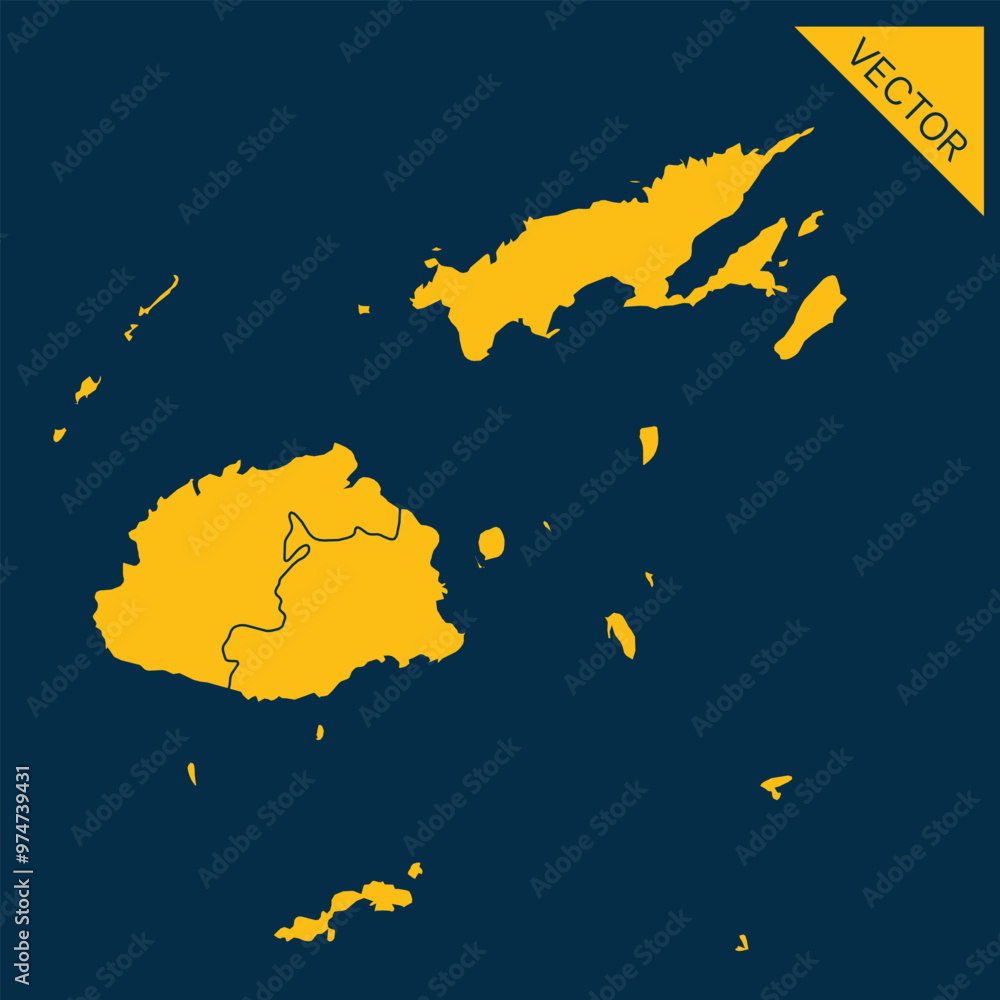 Obraz premium Fiji map