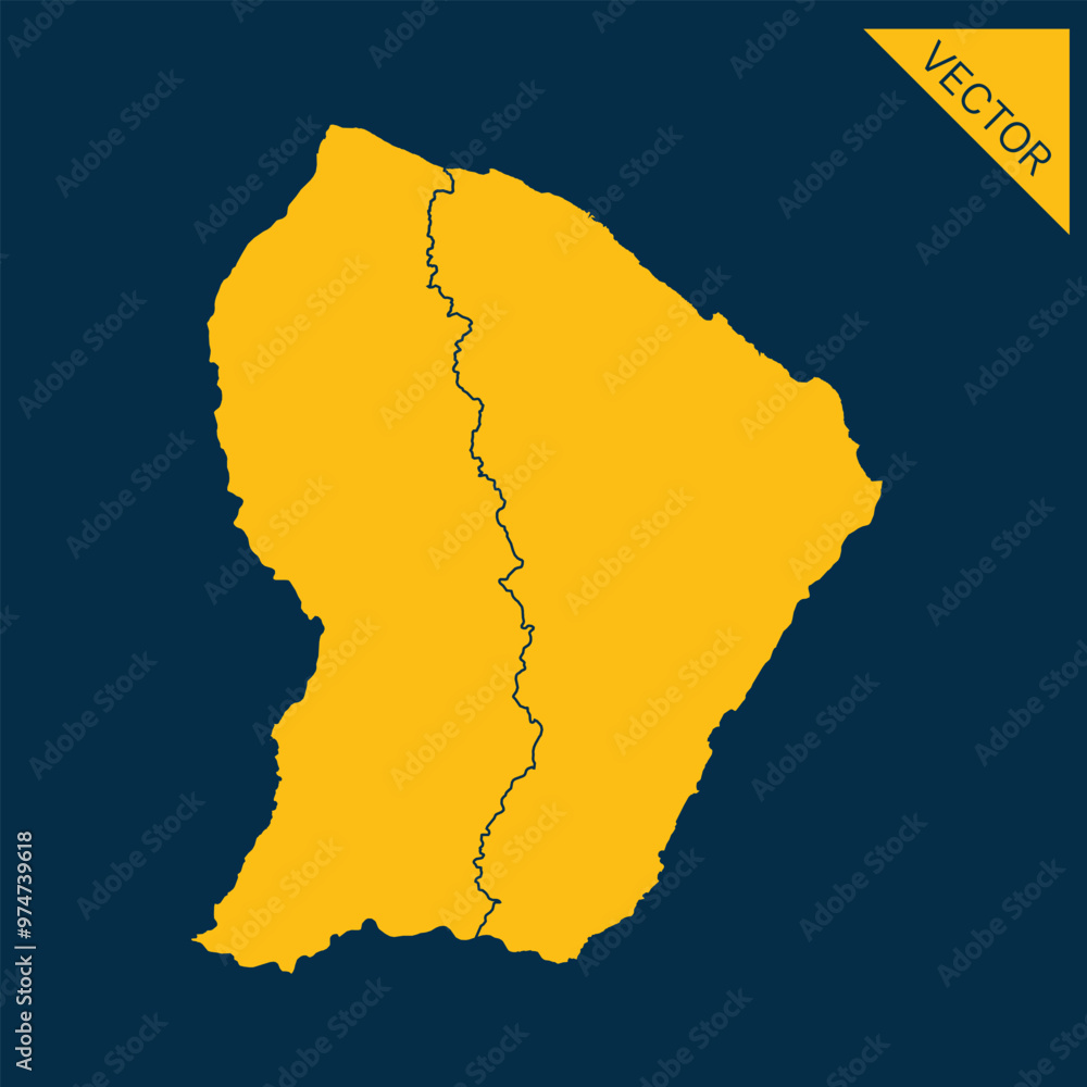 Obraz premium French Guiana map