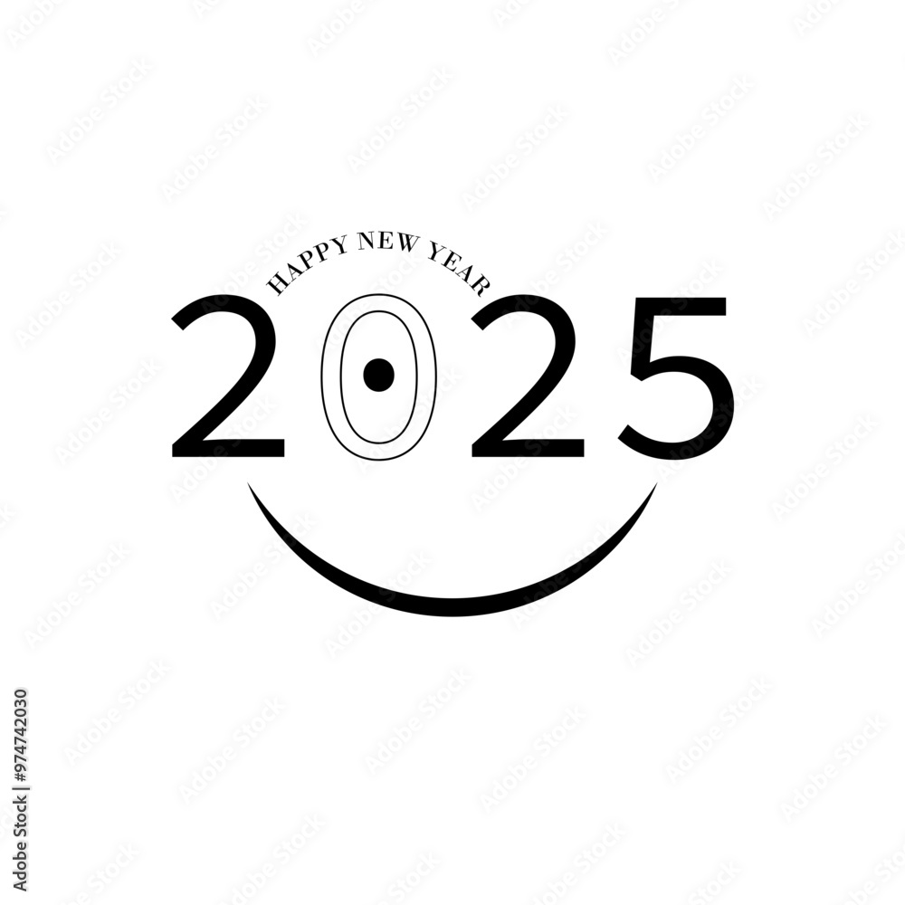 Happy New year 2025 numbers. Happy New year 2025 numbers.