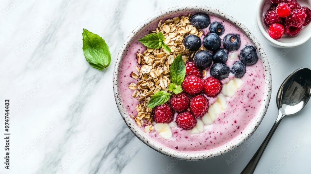 Healthy Smoothie Bowl with Granola & Berries: A Refreshing Breakfast Idea Healthy Smoothie Bowl with Granola & Berries: A Refreshing Breakfast Idea