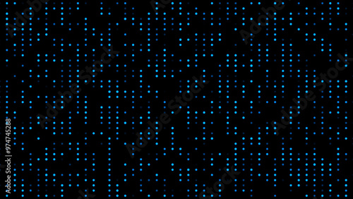 Abstract lighting dots background with blue lights pattern black technology background