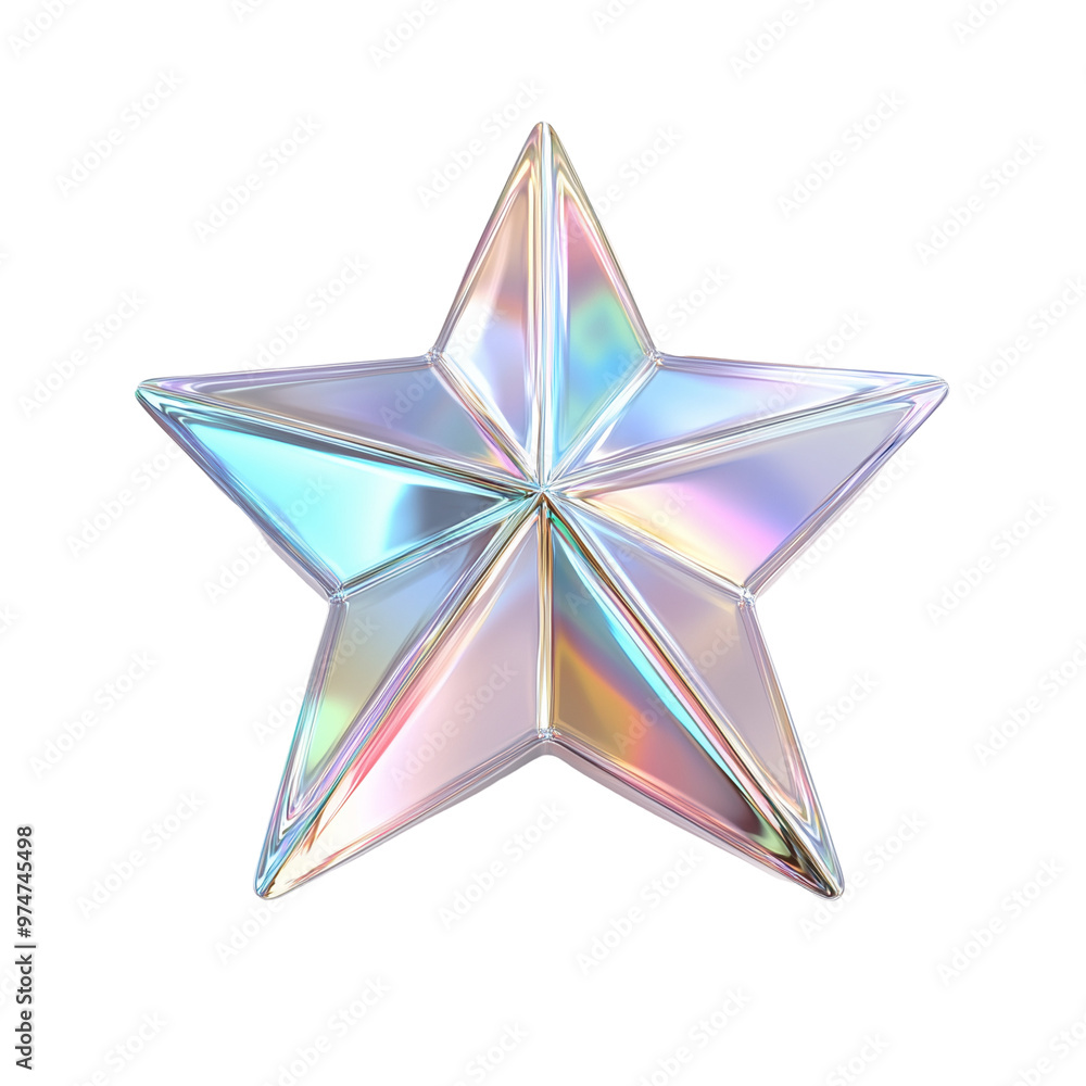 3d hologram star shape. 3d hologram star shape.