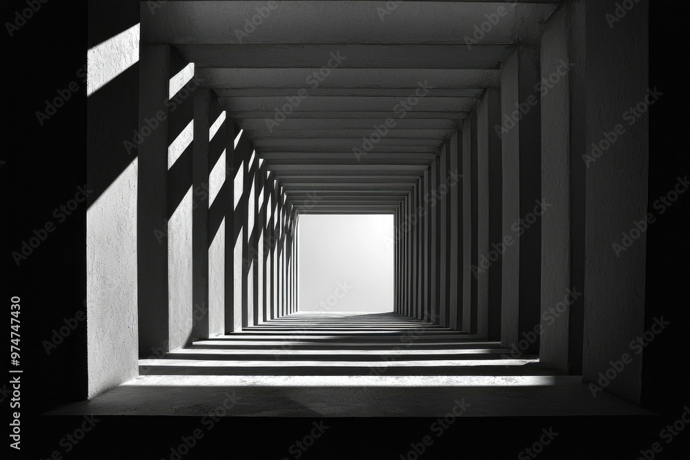 Concrete Structure with Light and Shadow Concrete Structure with Light and Shadow