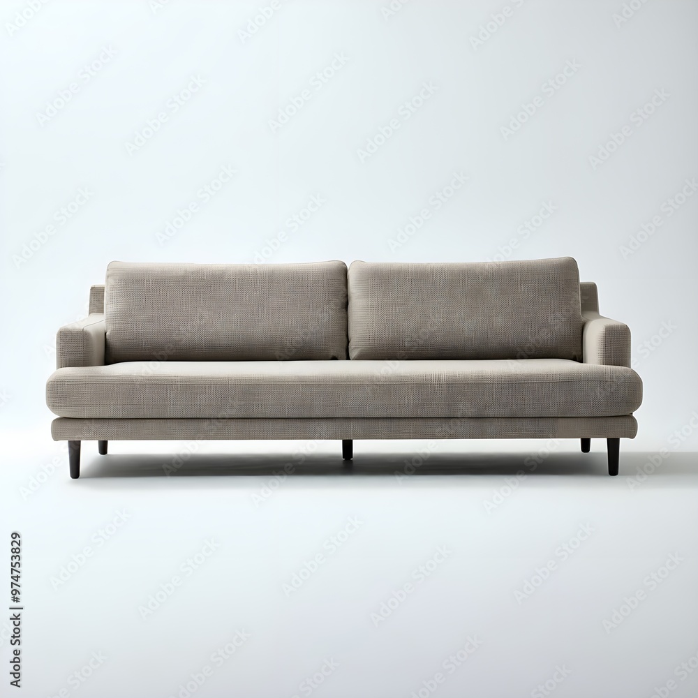 Obraz premium Gray sofa isolated on a white background. 