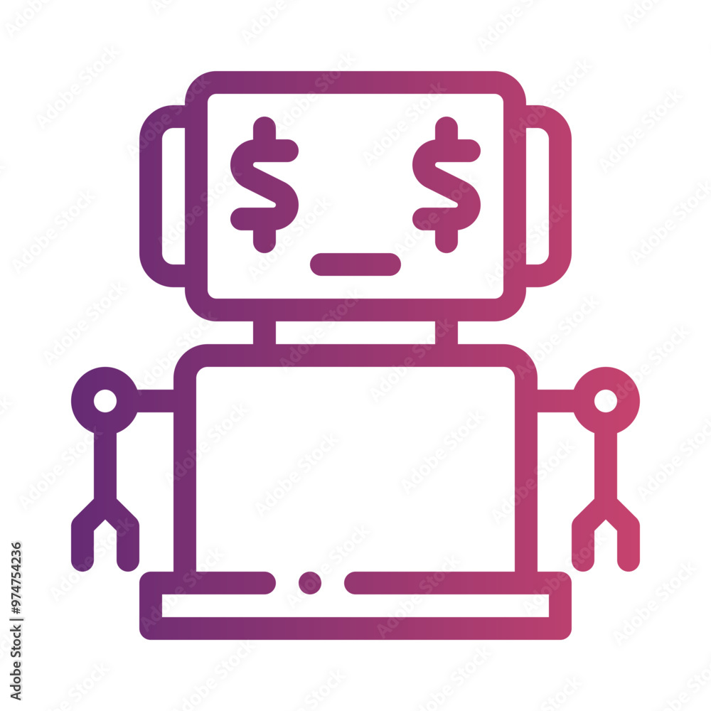 robot gradient icon