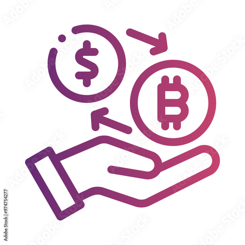 cryptocurrencies gradient icon