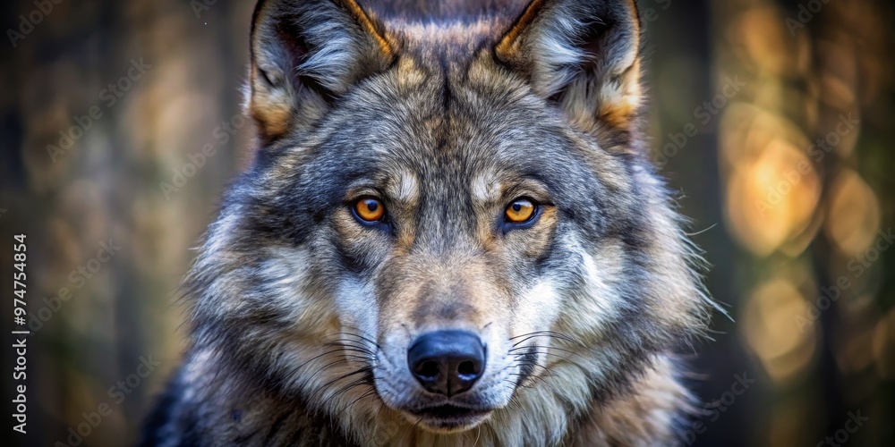 Close-up Portrait of a Wolf with Golden Eyes in a Forest, Animal Photography, Wild, Nature, Wildlife Close-up Portrait of a Wolf with Golden Eyes in a Forest, Animal Photography, Wild, Nature, Wildlife