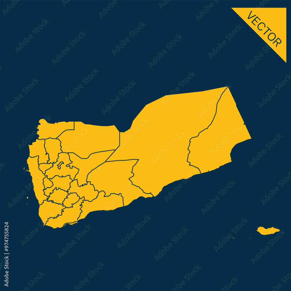 Obraz premium Yemen map