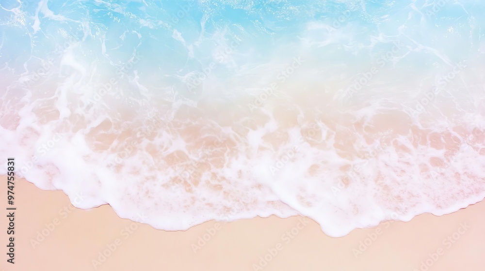 A tranquil beach scene showcasing gentle waves lapping against a soft, sandy shore under a clear blue sky. A tranquil beach scene showcasing gentle waves lapping against a soft, sandy shore under a clear blue sky.
