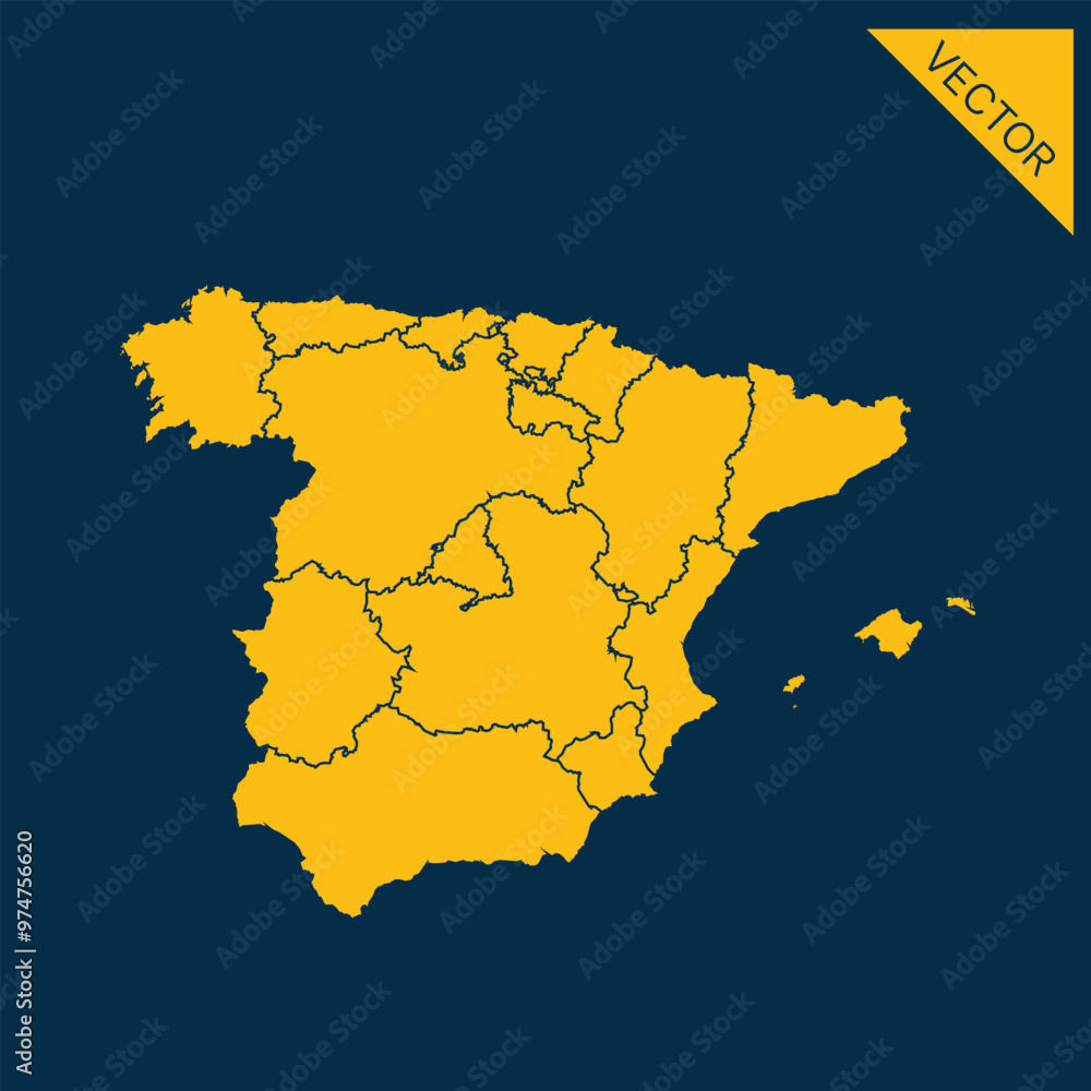 Obraz premium Spain map