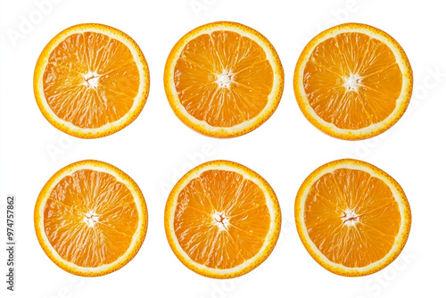 orange slice isolated on white background, clipping path, full depth of field