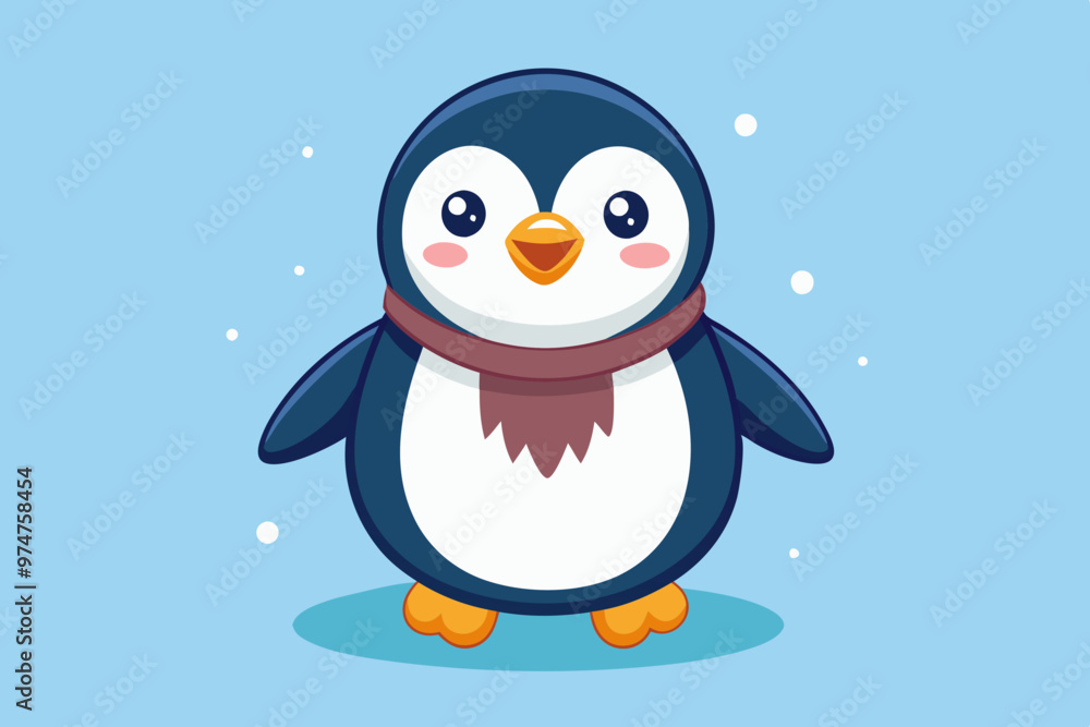 Naklejka premium Vector illustration of happy penguine