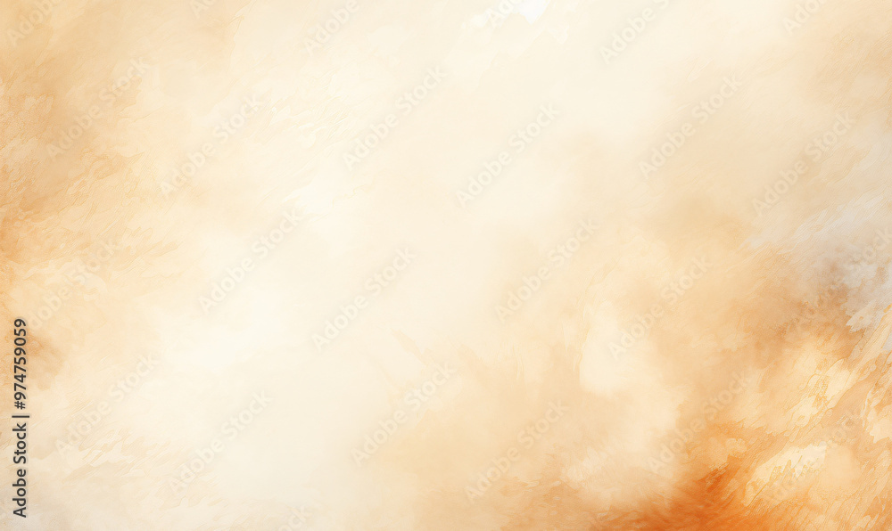 Obraz premium Earthy watercolor wash with soft edges on a transparent background